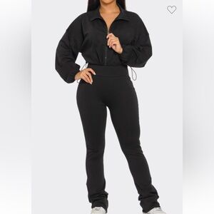 Stylish Black Women's Legging Set
